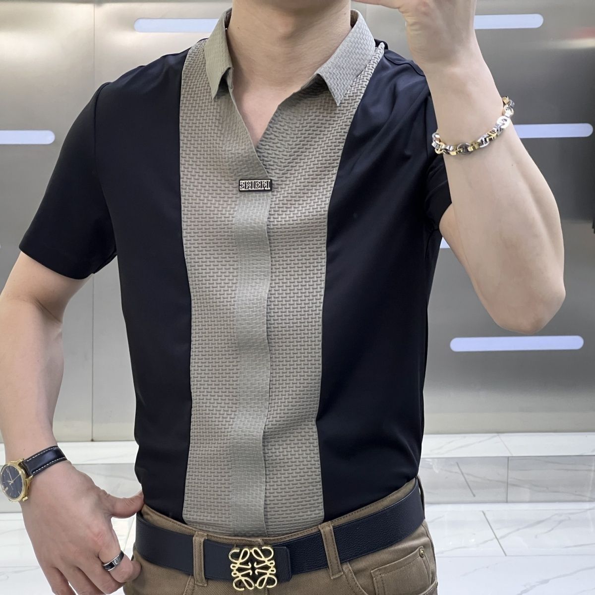 FlexiFit Camisa Elástica para Hombre